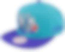 Charlotte Hornets Logo Blur Teal Snapback - Mitchell & Ness