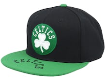 Boston Celtics Logo Bill Black/Green Snapback - Mitchell & Ness