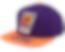 Phoenix Suns Logo Bill Purple/Orange Snapback - Mitchell & Ness