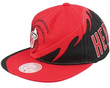 Miami Heat Spiral Deadstock Red Snapback - Mitchell & Ness