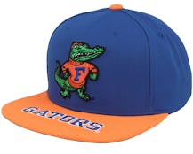 Florida Gators Logo Bill Blue/Orange Snapback - Mitchell & Ness