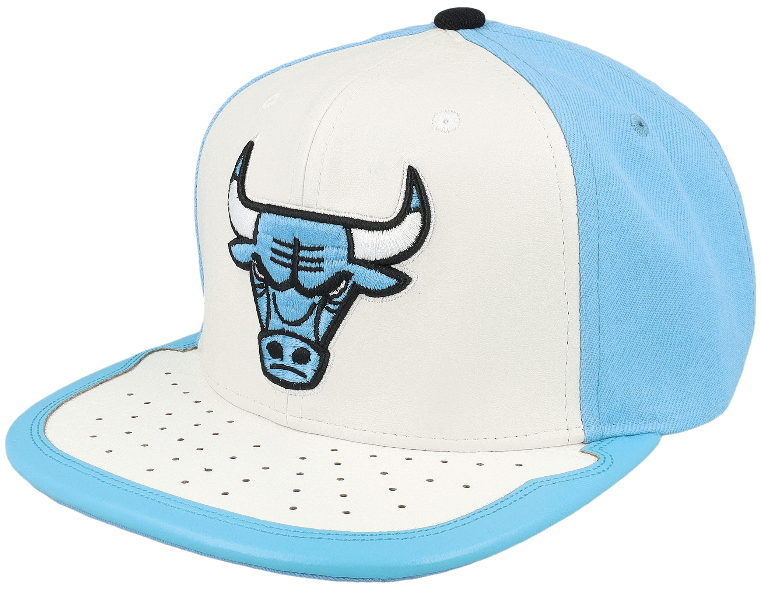 Mitchell & Ness - NBA White snapback Cap - Chicago Bulls Day 1 White/Light Blue Snapback @ Hatstore