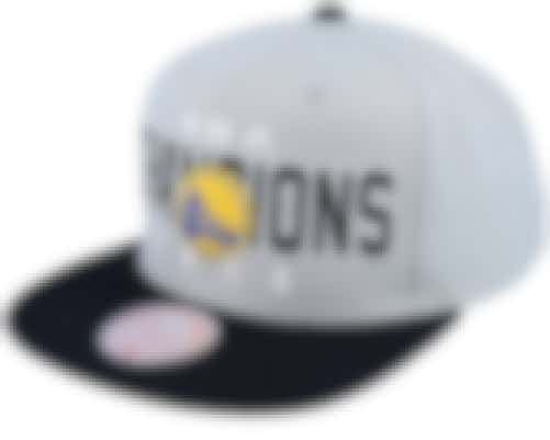 Golden State Warriors Champs Grey/Black Snapback - Mitchell & Ness