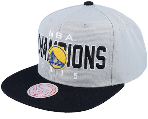 Golden State Warriors Champs Grey/Black Snapback - Mitchell & Ness