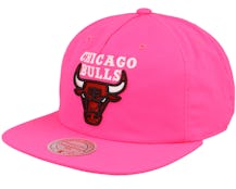 Chicago Bulls Neon Nylon Pink Snapback - Mitchell & Ness