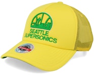 Seattle Supersonics Keep On Truckin Yellow Trucker Mitchell Ness 