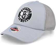 Brooklyn Nets Keep On Truckin Grey Trucker - Mitchell & Ness