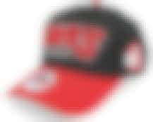 Atlanta Hawks Shredder Stretch Black/Red Adjustable - Mitchell & Ness