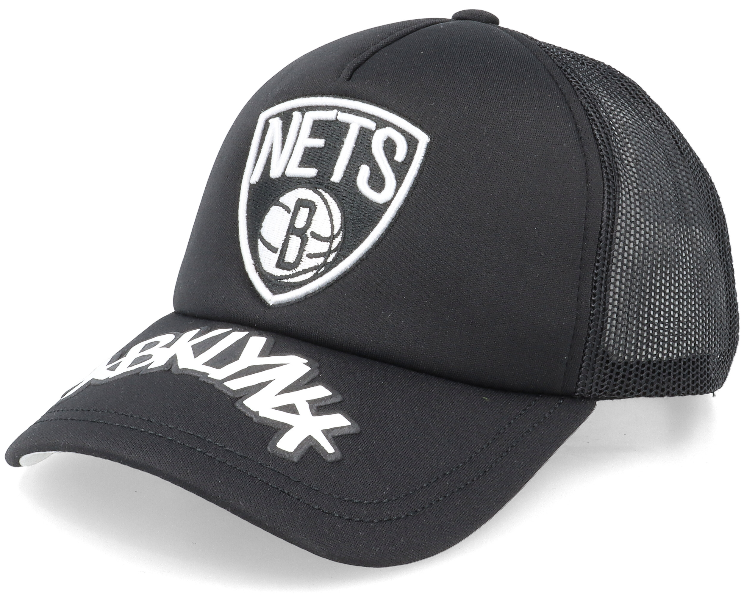 Brooklyn Nets Puff The Magic Black Trucker Mitchell & Ness cap
