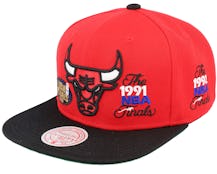 Chicago Bulls Patched Up Red/Black Snapback - Mitchell & Ness