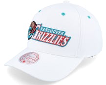 Vancouver Grizzlies Oh Word Pro White Adjustable - Mitchell & Ness
