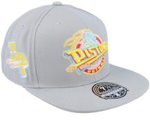Detroit Pistons Til Dawn Grey Fitted - Mitchell & Ness