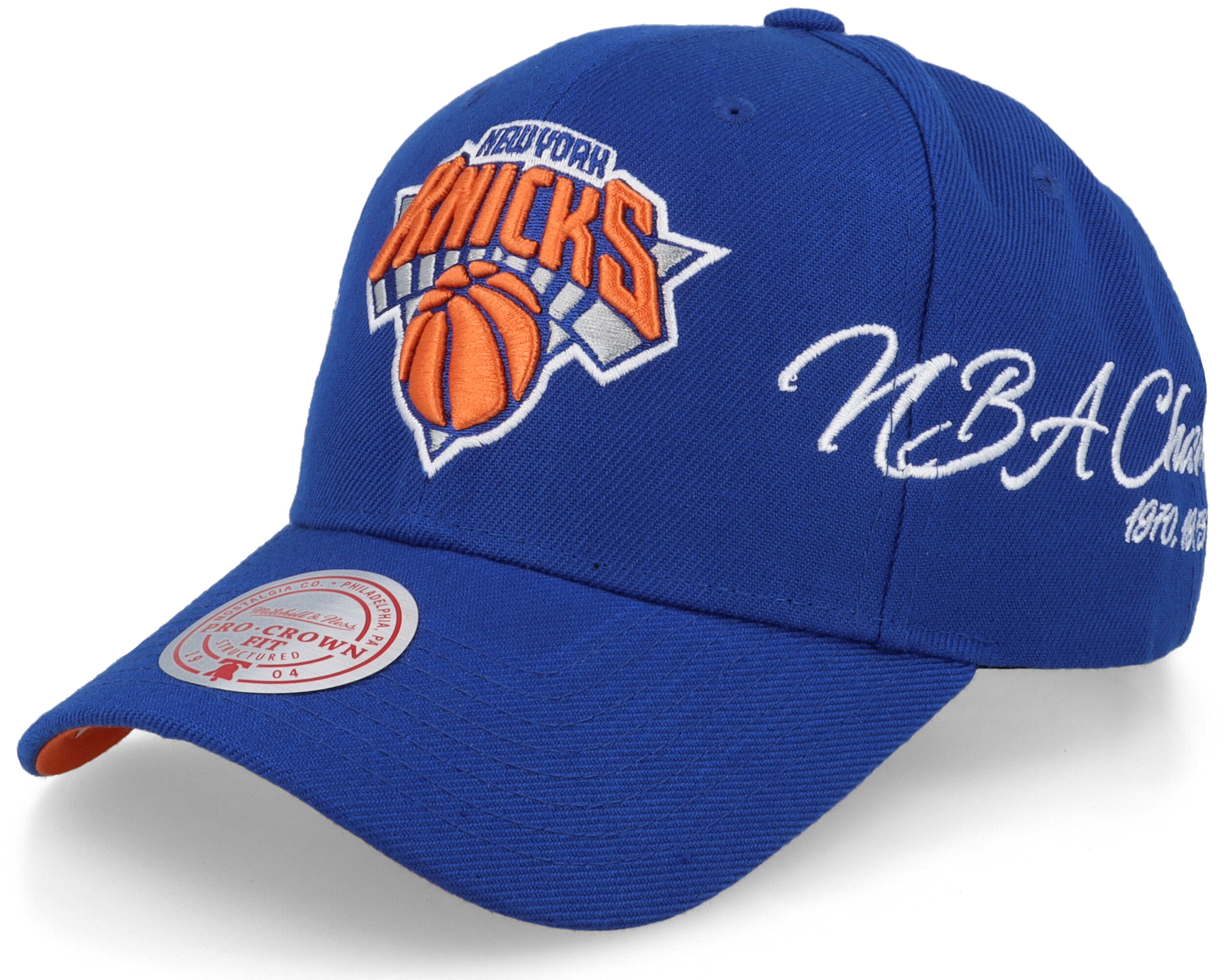 New York Knicks Champ Wrap Pro Blue Adjustable - Mitchell & Ness cap ...