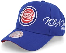 Detroit Pistons Champ Wrap Pro Blue Adjustable - Mitchell & Ness