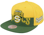 Seattle Supersonics Half & Half Yellow/Green Snapback