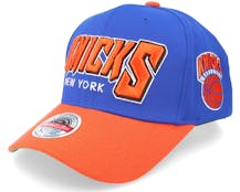 New York Knicks Shredder Stretch Blue/Orange Adjustable - Mitchell & Ness