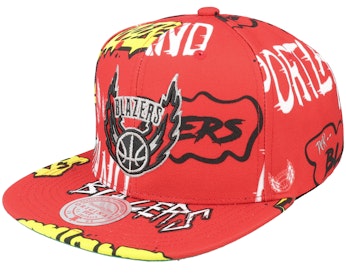 Portland Trail Blazers Sticker Pack Red Snapback Mitchell Ness