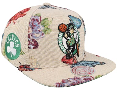 Boston Celtics True Tap Multi/Beige Snapback - Mitchell & Ness
