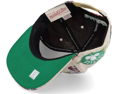 Boston Celtics True Tap Multi/Beige Snapback - Mitchell & Ness
