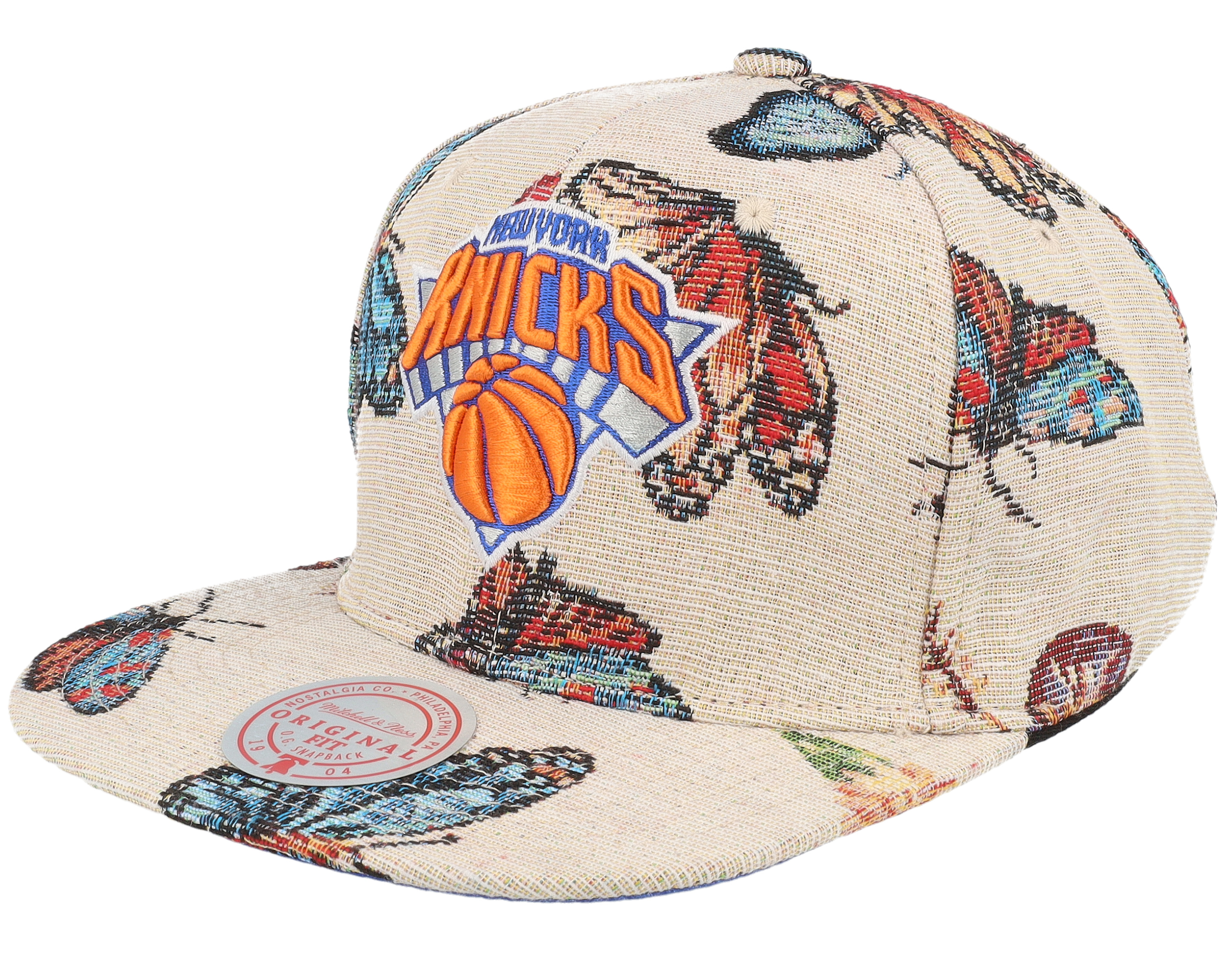 New York Knicks Mitchell & Ness Lids Wheat Snapback Hat - Tan