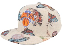 New York Knicks True Tap Multi/Beige Snapback - Mitchell & Ness