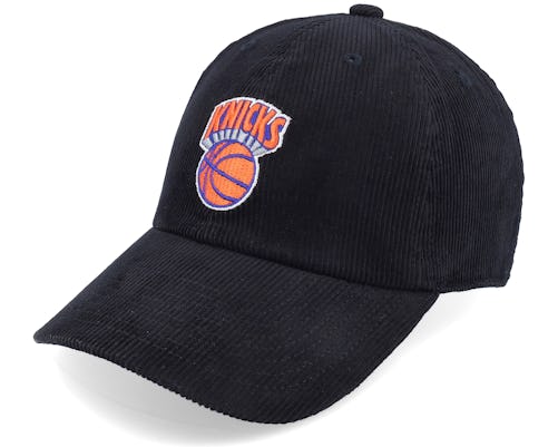 New York Knicks Cord Dad Strapback Black Dad Cap - Mitchell & Ness