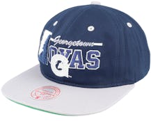 Georgetown Hoyas Varsity Letter Blue/Grey Snapback - Mitchell & Ness