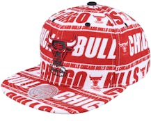 Chicago Bulls Meat Paper Maroon Snapback - Mitchell & Ness