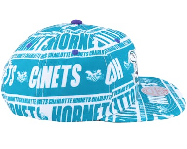 Charlotte Hornets Meat Paper Teal Snapback - Mitchell & Ness
