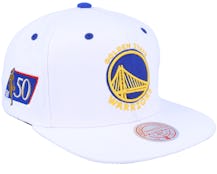 Golden State Warriors White Team Color White Snapback - Mitchell & Ness