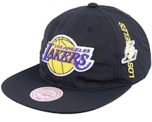 Los Angeles Lakers Nylon Szn Deadstock Black Snapback - Mitchell & Ness