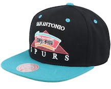 Mitchell & Ness San Antonio Spurs NBA Core Basic Snapback Hat Adjustable  Cap - Black/Pink