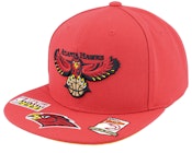 Atlanta Hawks Front Face Red Snapback