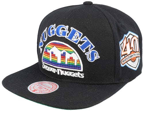Mitchell And Ness NBA Denver Nuggets Snapback Hat - Grey/Black
