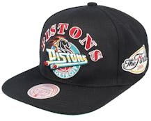 Detroit Pistons My Squad Black Snapback - Mitchell & Ness