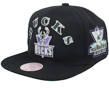 Milwaukee Bucks My Squad Black Snapback - Mitchell & Ness