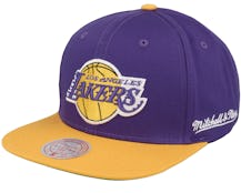 Los Angeles Lakers Back In Action Purple/Yellow Snapback - Mitchell & Ness