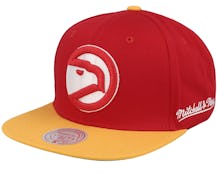 Atlanta Hawks Back In Action Red/Yellow Snapback - Mitchell & Ness