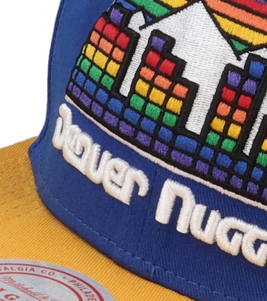 Denver Nuggets Back In Action Blue/Yellow Snapback - Mitchell & Ness