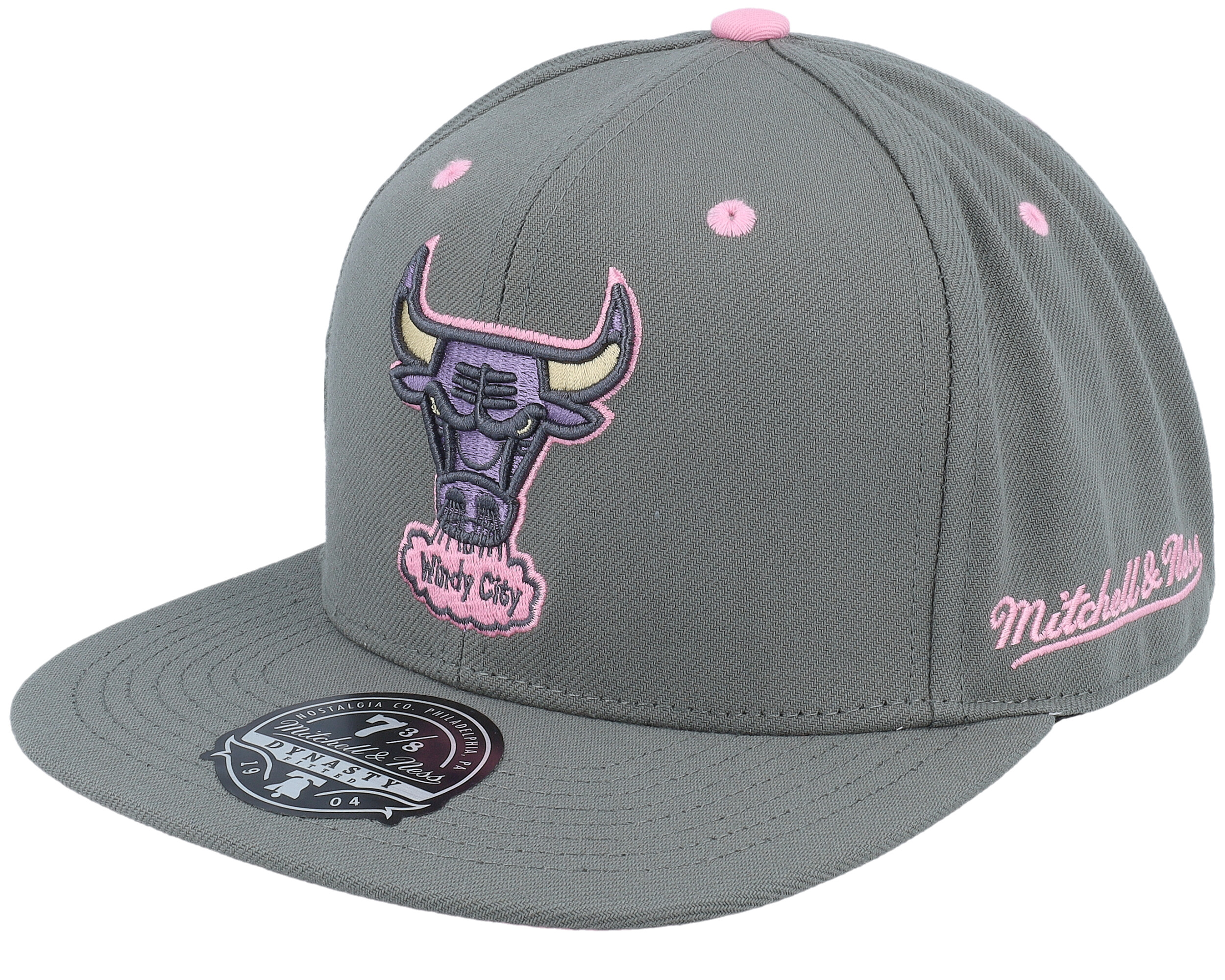 Chicago Bulls Lavender Dreams Hwc Grey Fitted - Mitchell & Ness