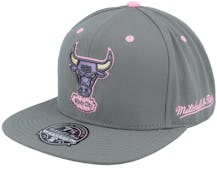 Chicago Bulls Lavender Dreams Hwc Grey Fitted - Mitchell & Ness