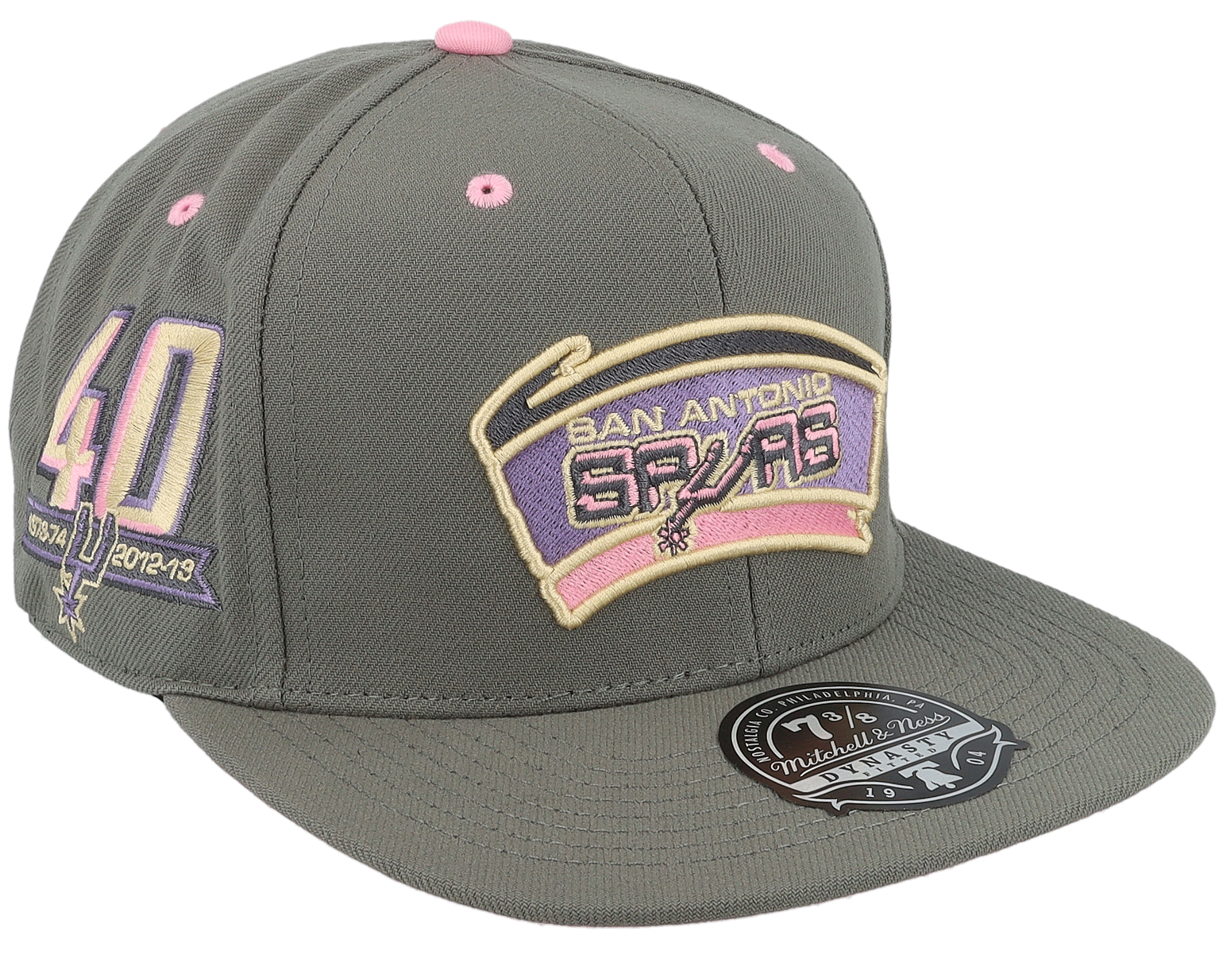 New Era 59FIFTY Hardwood Classic San Antonio Spurs Hat - Black, Gray Black/Grey / 7