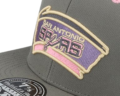 Mitchell & Ness San Antonio Spurs Lavender Dreams Mens Fitted Hat (Grey)