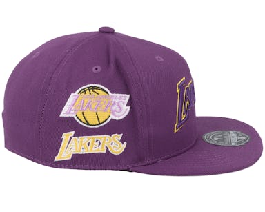 lakers hat with patches