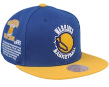 Golden State Warriors Team Origins Blue/Yellow Snapback - Mitchell & Ness