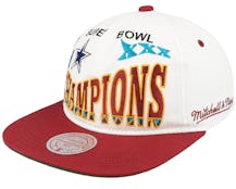 30 Champs Off White/Red Snapback - Mitchell & Ness