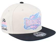 Houston Rockets Ivory Pastel Off White Fitted - Mitchell & Ness