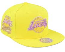 Los Angeles Lakers Pastel Yellow Snapback - Mitchell & Ness