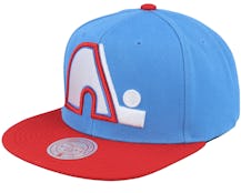 Quebec Nordiques Team 2 Tone 2.0 Royal/Red Snapback - Mitchell & Ness