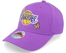 Los Angeles Lakers Flower Classic Red Purple Adjustable - Mitchell & Ness